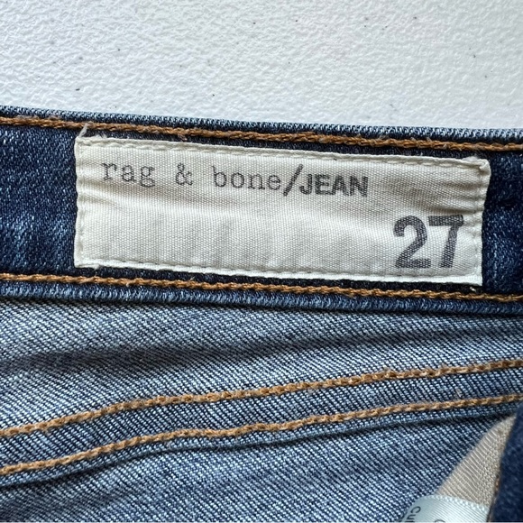 Rag & Bone Skinny Denim Jeans Preston Medium Wash Size 27 Mid Rise - Picture 15 of 16